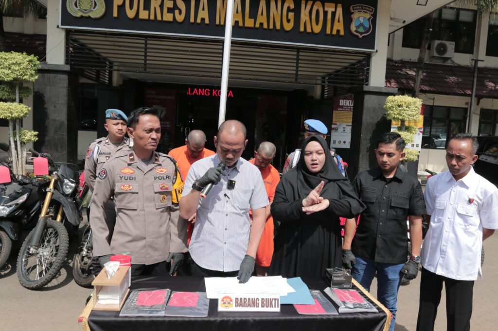 Bekuk Tiga Pelaku Curanmor, Satreskrim Polresta Malang Kota Amankan Bukti 15 Motor