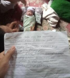 Bayi Ditemukan Beserta Selembar Surat, Akan Diambil 3 Tahun Lagi