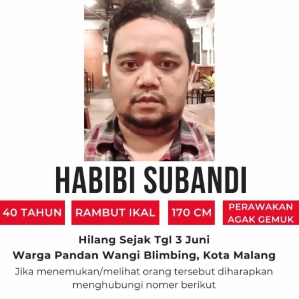 Seorang Dosen FISIP UB Malang Hilang Misterius, Ini Ciri-cirinya dan Hubungi Nomor Ini