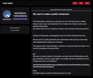 Hacker PDNS akan Pulihkan Server PDNS Besok, Pemerintah Tak Perlu Bayar Tebusan