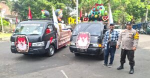 Kawal Kirab Maskot dan Sosialisasi Pilkada 2024, Polresta Malang Kota Dukung Kesuksesan Pilkada