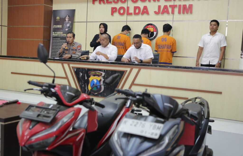 Tersangka Curanmor Diringkus Polda Jatim, Ada yang Bersenjata Airsoft Gun