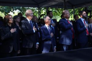 Peringati Peristiwa 9/11, Joe Biden, Camilla Harris dan Donald Trump Berkumpul di Lokasi Zero Ground