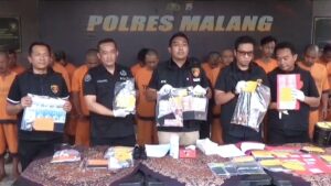12 Hari Bergerak, 24 Tersangka Tindak Pidana Diamankan Polres Malang