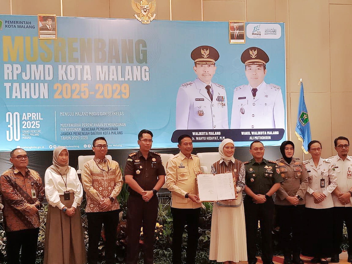 Pemerintah Kota (Pemkot) Malang menggelar Musyawarah Perencanaan Pembangunan (Musrenbang) Rencana Pembangunan Jangka Menengah Daerah (RPJMD) Tahun 2025–2029, di Hotel Grand Mercure Malang, Rabu (30/4/2025).