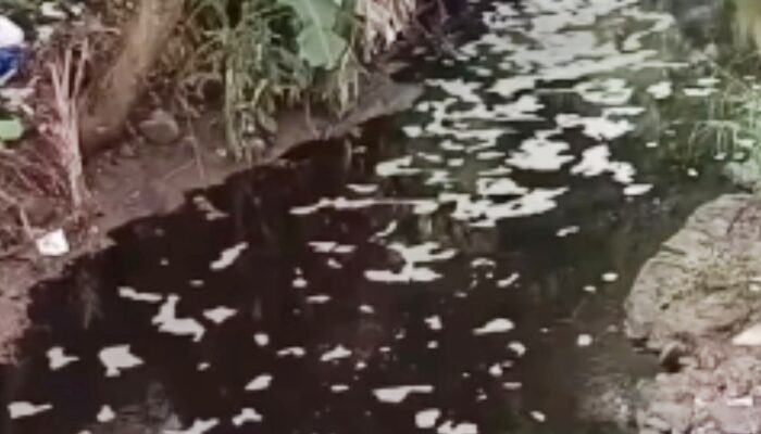 Sungai di Perbatasan Sumber Ngepoh-Lawang Malang Tercemar
