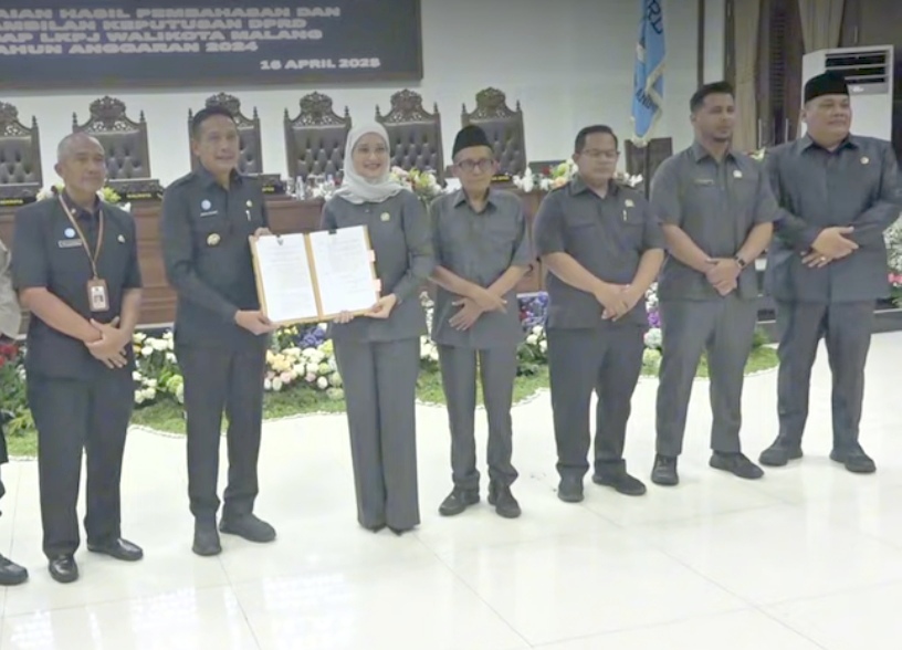 Dewan Perwakilan Rakyat Daerah (DPRD) Kota Malang mengesahkan Laporan Keterangan Pertanggungjawaban (LKPJ) Wali Kota Malang 2024