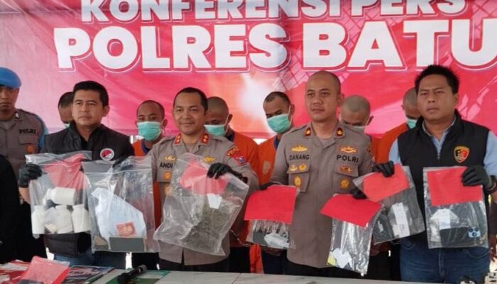 Empat Bulan, Polres Batu Ungkap 23 Kasus Narkoba