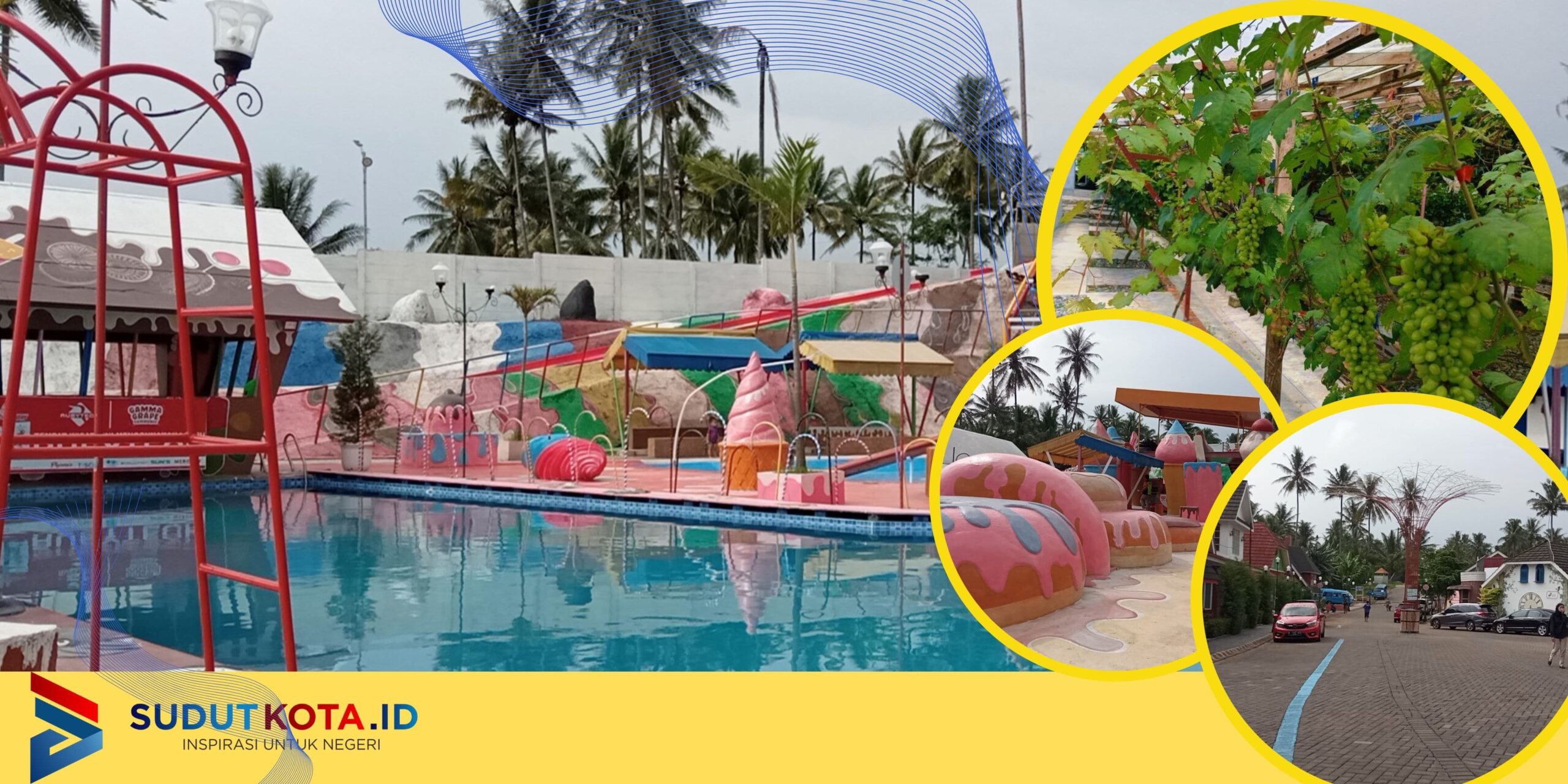 Salah satu wahana kolam renang Gammagrape Experience.(foto:sudutkota.id/ris)