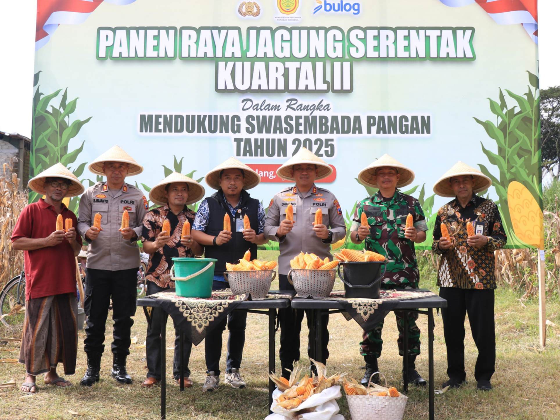 Polres Malang Panen Raya Jagung Serentak, Dukung Ketahanan Pangan Nasional
