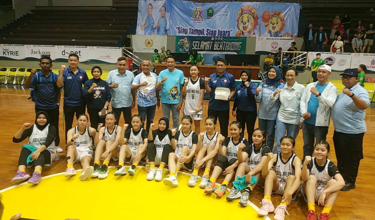 pertandingan cabang olahraga bola basket dalam gelaran Pekan Olahraga Provinsi (Porprov) Jawa Timur IX 2025