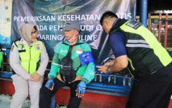 Polres Malang Gelar Cek Kesehatan Gratis untuk Driver Ojol di Kepanjen