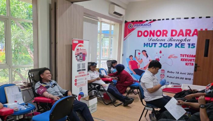 Sambut HUT ke-15, PT Jasamarga Gempol Pasuruan Gelar Aksi Donor Darah