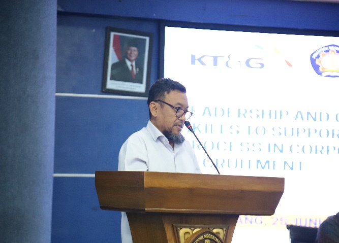 Politeknik Negeri Malang (Polinema) kembali menggelar kegiatan kuliah tamu yang bertajuk 'Leadership and Communication Skills to Support the Selection Process in Corporate Recruitment'