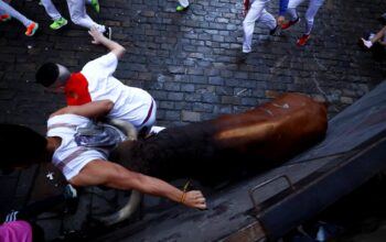 Festival San Fermin 2025 yang digelar di Pamplona, Spanyol, berubah mencekam setelah seorang peserta ditanduk banteng dan tujuh lainnya mengalami luka-luka pada hari kedua acara pada Selasa (8/7).