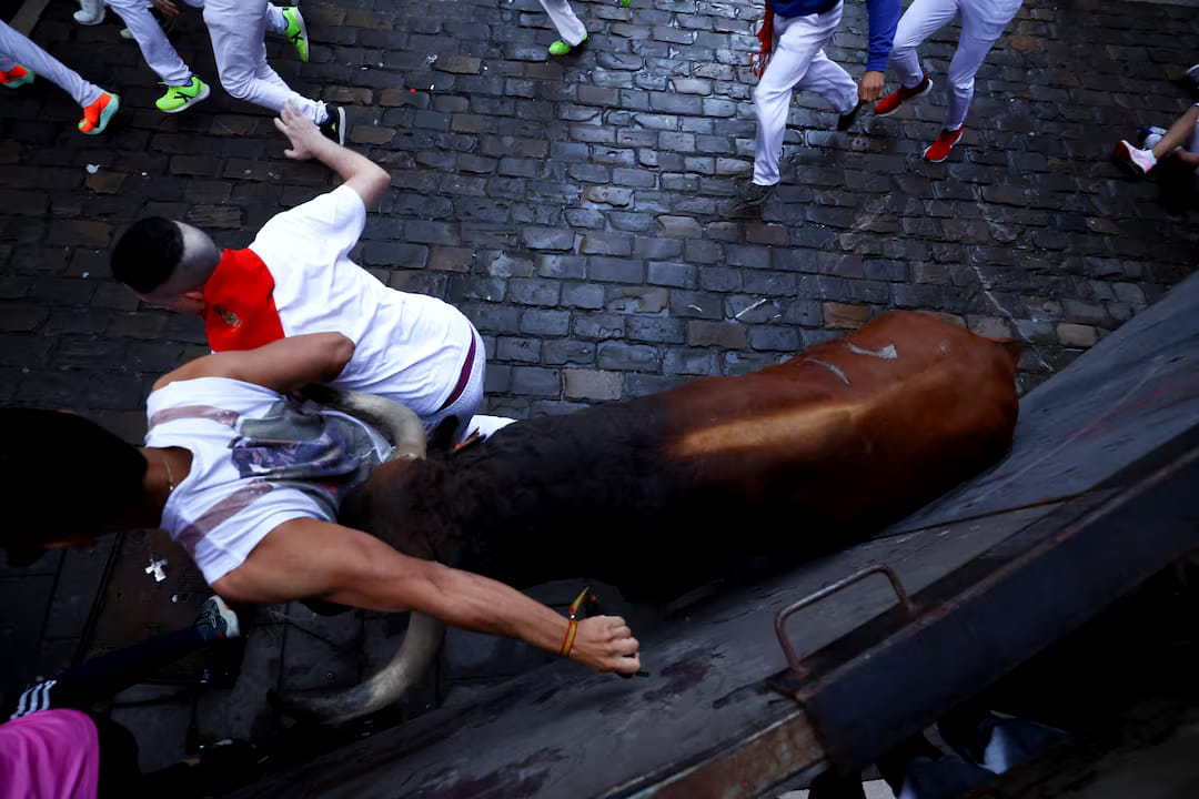 Festival San Fermin 2025 yang digelar di Pamplona, Spanyol, berubah mencekam setelah seorang peserta ditanduk banteng dan tujuh lainnya mengalami luka-luka pada hari kedua acara pada Selasa (8/7).