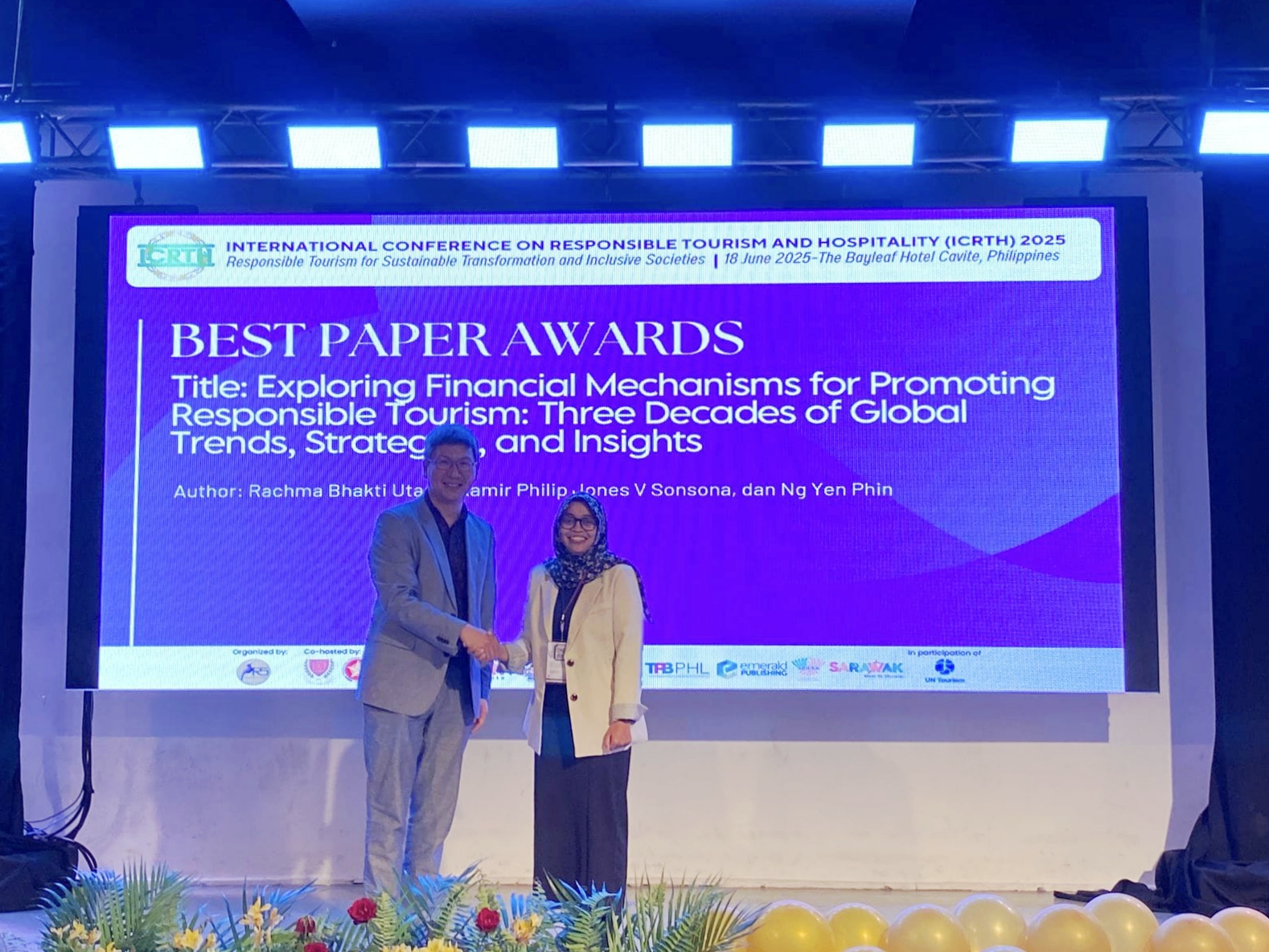 Politeknik Negeri Malang (Polinema) kembali menunjukkan kiprahnya di kancah internasional melalui partisipasi aktif dalam acara bergengsi, 5th International Conference on Responsible Tourism and Hospitality (ICRTH) 2025 yang diselenggarakan di Lyceum of the Philippines University (LPU), Cavite, Filipina, pada tanggal 16–20 Juni 2025.