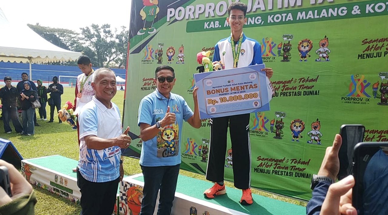 Satu lagi atlet muda Kota Malang unjuk prestasi di ajang Pekan Olahraga Provinsi (Porprov) Jawa Timur IX/2025, yaitu Farid Advan merupakan pelajar SMAN 9 Malang berusia 16 tahun, yang berhasil meraih medali emas pada nomor lari 1.500 meter putra dalam laga yang digelar di stadion utama Porprov, Kamis (3/7/2025).