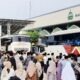 Polsek Kepanjen Kawal Kedatangan Jamaah Haji Kloter 79