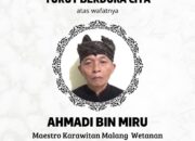 Kabar duka menyelimuti dunia seni dan budaya tradisional di Malang Raya. Maestro karawitan legendaris, Mbah Ahmadi bin Miru, tutup usia pada Kamis, (17/07/2025) di kediamannya di Kelurahan Kedungkandang, Kecamatan Kedungkandang, Kota Malang.