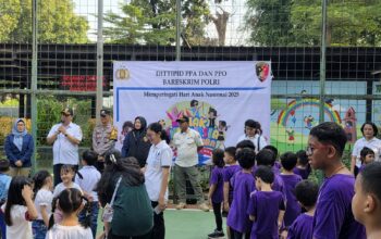 Kepolisian Negara Republik Indonesia (Polri) melalui Direktorat Tindak Pidana Pelindungan Perempuan dan Anak serta Pemberantasan Perdagangan Orang (PPA dan PPO) Bareskrim Polri menggelar kegiatan interaktif bersama anak-anak di RPTRA Pesona dalam memperingati Hari Anak Nasional (HAN) tahun 2025 di RPTRA Pesona, Manggarai, Kecamatan Tebet, Jakarta Selatan, Rabu (23/7/2025).