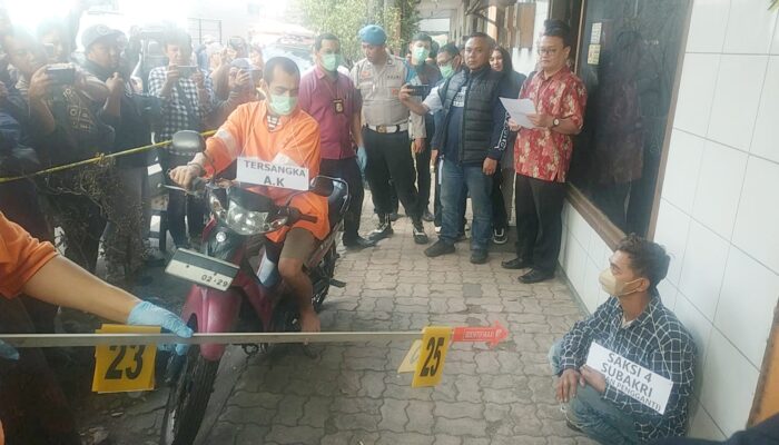 Polresta Malang Kota Gelar Rekonstruksi Kasus Pembunuhan di Losmen Windu Kencono