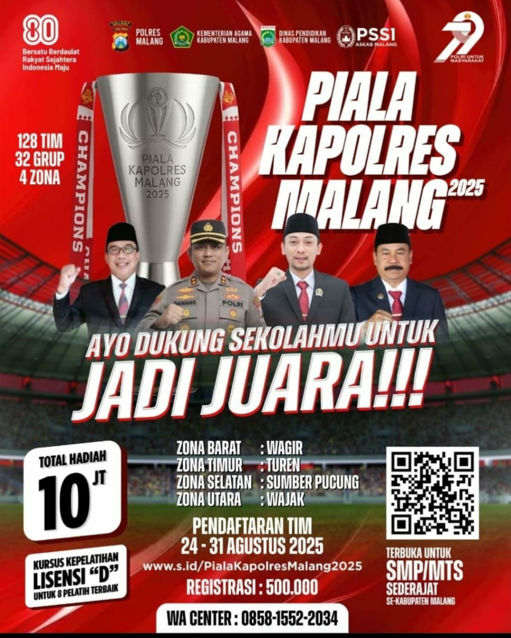 Turnamen Sepak Bola Terbesar Pelajar Kabupaten Malang, Piala Kapolres 2025 Siap Digelar