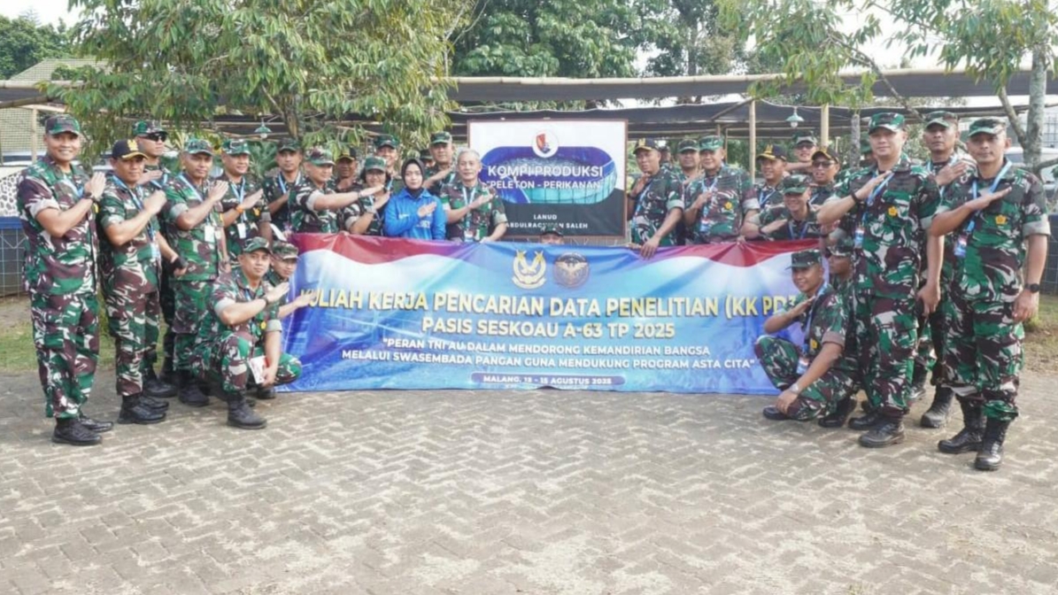 Pasis Seskoau Angkatan 63 TP 2025 Laksanakan Kuliah Kerja Pencarian Data Penelitian di Lanud Abd Saleh