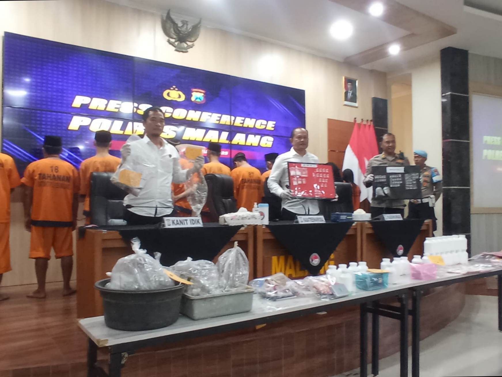 Satu Bulan, Satreskoba Polres Malang Ungkap 11 Kasus Sita BB Narkoba Senilai Ratusan Juta Rupiah