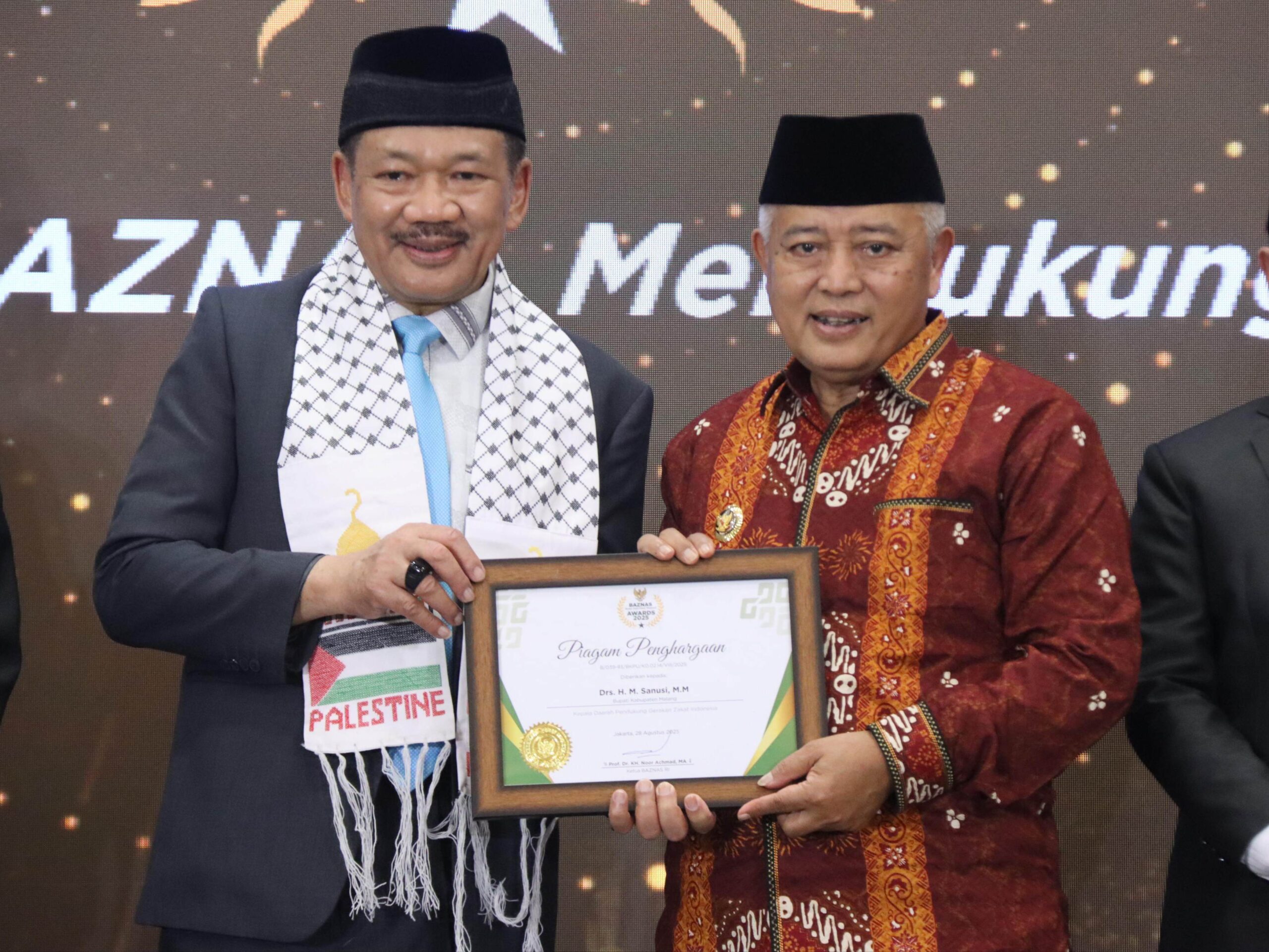 Bupati Malang Raih Penghargaan Kepala Daerah Pendukung Gerakan Zakat Indonesia dari BAZNAS