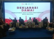 Deklarasi Damai di Kota Malang: Warga, Pemerintah dan Forkopimda Bersatu Jaga Keamanan