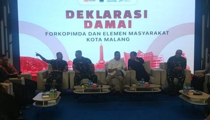 Deklarasi Damai di Kota Malang: Warga, Pemerintah dan Forkopimda Bersatu Jaga Keamanan