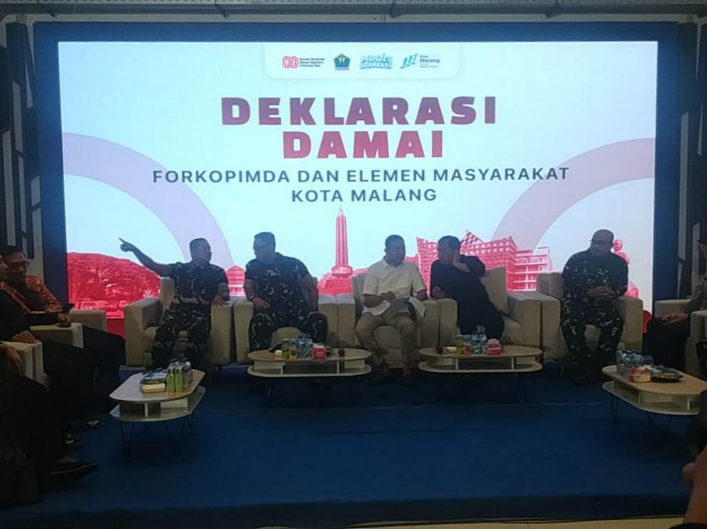 Deklarasi Damai di Kota Malang: Warga, Pemerintah dan Forkopimda Bersatu Jaga Keamanan
