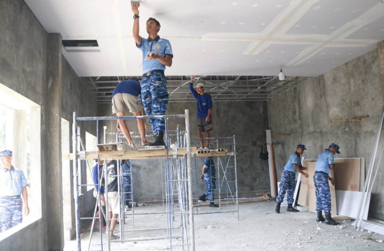 Lanud Abd Saleh Gelar Bakti Teritorial Prima, Bangun TPQ Khabir dalam Rangka HUT ke-80 TNI