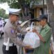 Satlantas Polres Malang Tebar Kepedulian, Bagikan 125 Paket Sembako untuk Warga