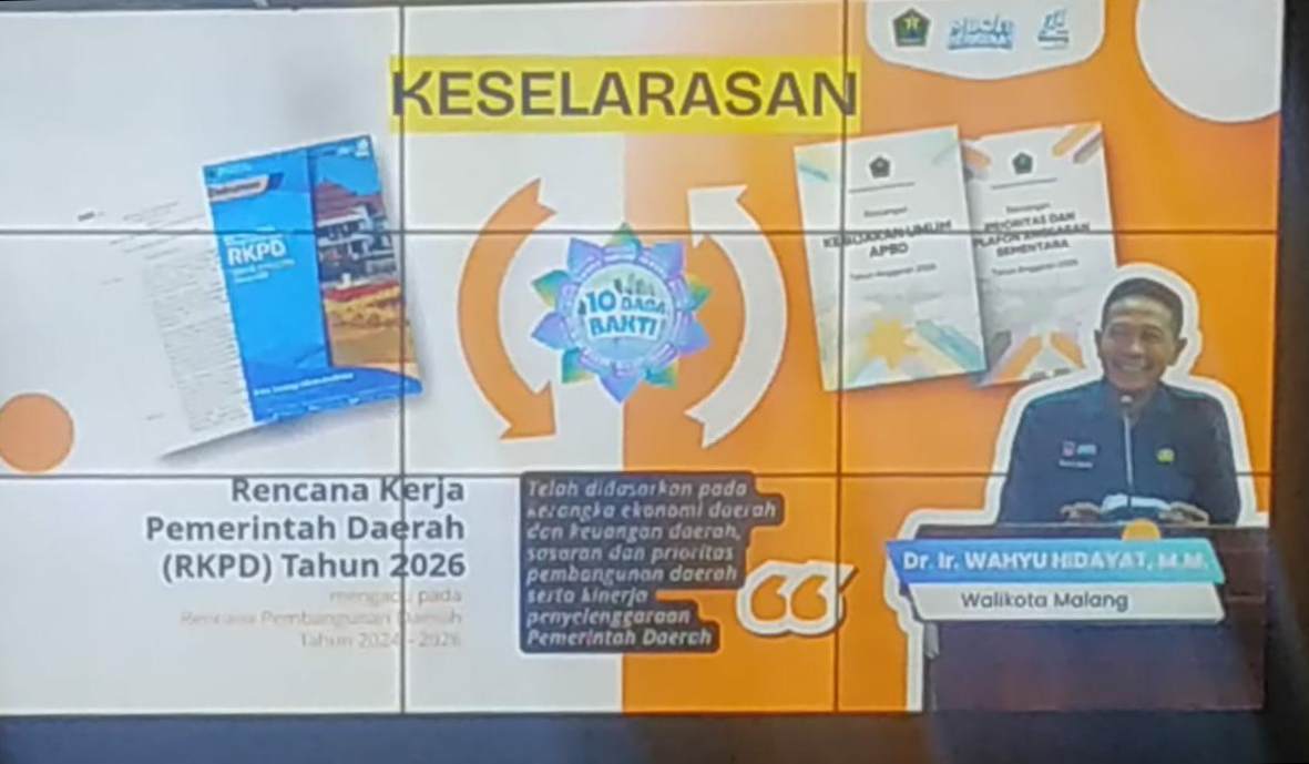 Wali Kota Malang Paparkan RKPD 2026, Tekankan Keselarasan Program Pembangunan