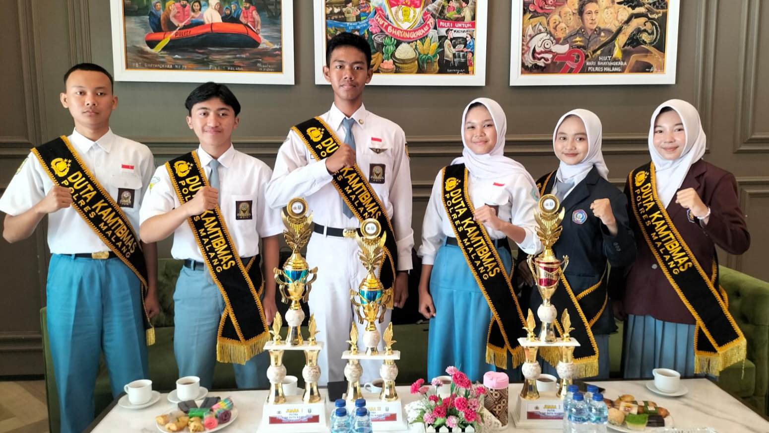 Enam Pelajar Malang Dikukuhkan Jadi Duta Kamtibmas: Teladan Baru Generasi Muda