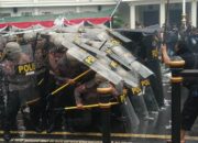 Simulasi Kontijensi di Balai Kota Malang, Aparat Peragakan Pengendalian Massa