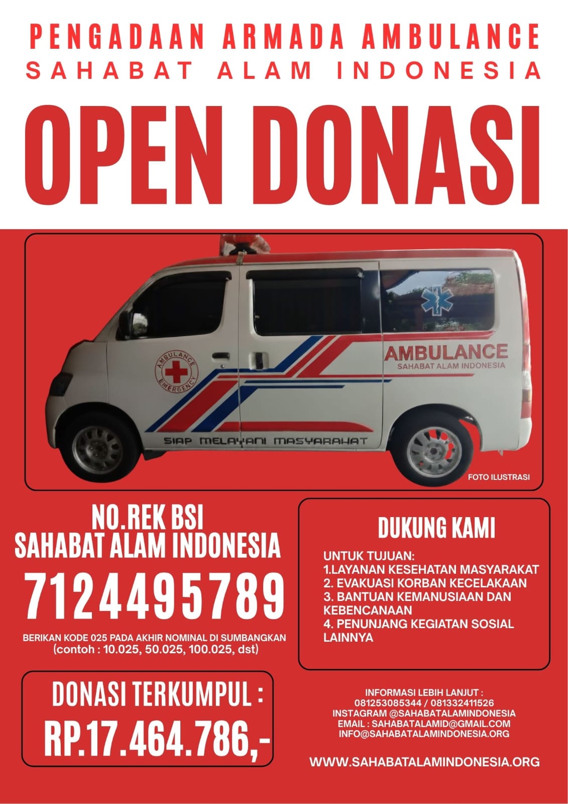 Kolaborasi Sosial dan Konservasi: Sahabat Alam Indonesia Galang Dana Ambulans untuk Pelayanan Kemanusiaan