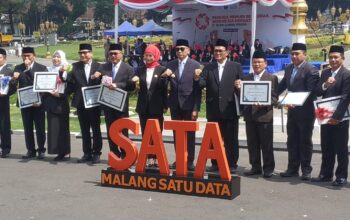 Upacara peringatan Hari Sumpah Pemuda ke-97 tahun 2025 berlangsung khidmat di Kota Malang, Senin (28/10/2025).