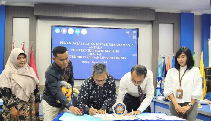 Polinema dan Politeknik Piksi Ganesha Indonesia Sepakati Kerja Sama Strategis Pendidikan Vokasi