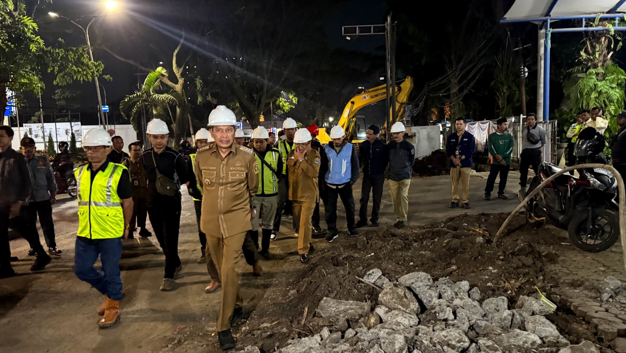 Wali Kota Malang Awasi Proyek Drainase Soehat, Minta Penambahan Jadwal Pengerjaan