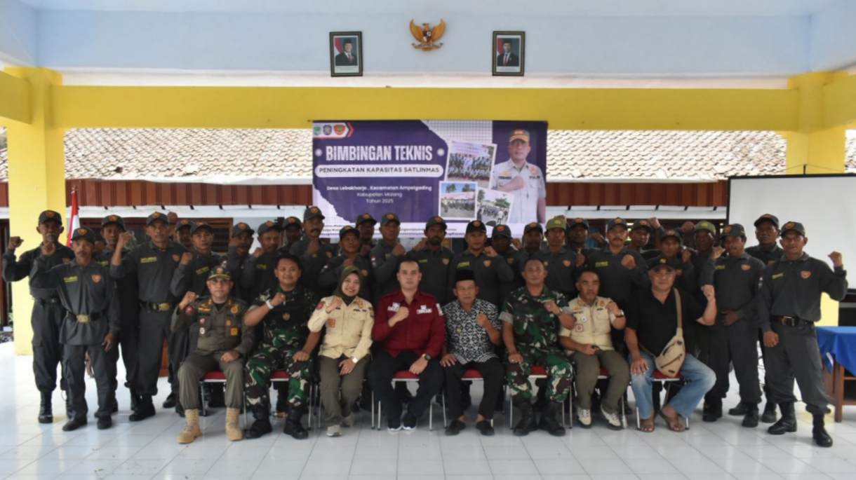 TMMD Ke-126 Bangun Ketahanan Sosial Desa Lebakharjo lewat Penguatan SDM Satlinmas