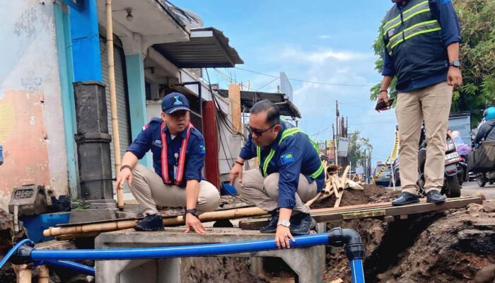 Pipa Bocor Akibat Proyek Drainase, Tugu Tirta Gerak Cepat Lakukan Perbaikan