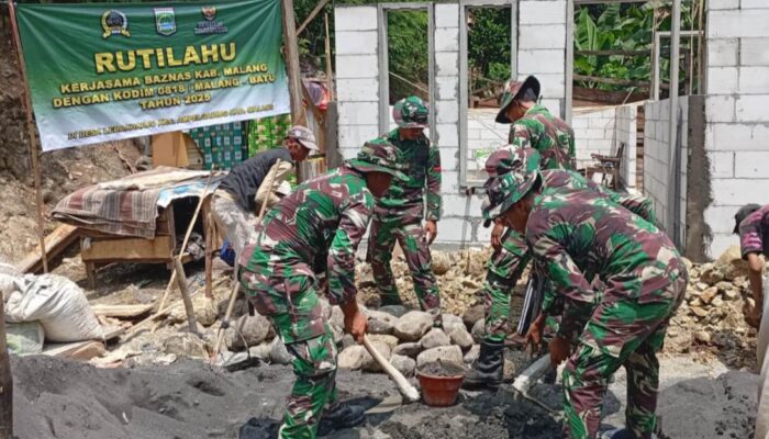 TMMD ke-126 Lebakharjo: TNI dan Baznas Renovasi Puluhan Rumah Tidak Layak Huni
