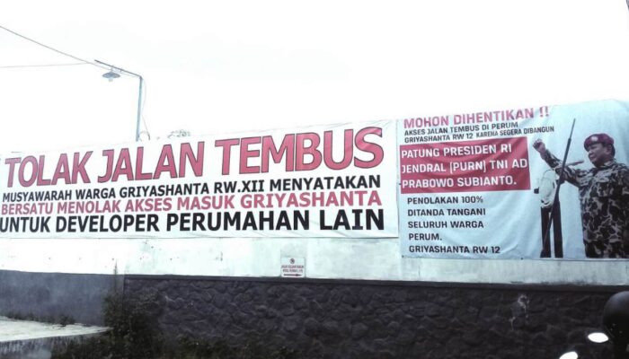 Warga Griyashanta Siapkan Gugatan Class Action Tolak Jalan Tembus ke Pemkot Malang