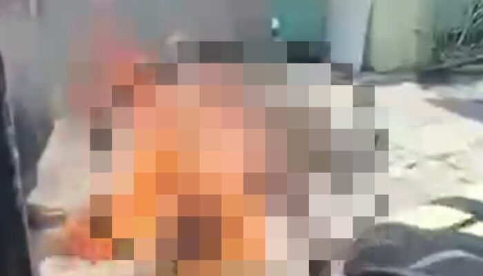 Diduga Curi Motor, Pria di Jojoran Surabaya Tiba-tiba Terbakar Saat Diamankan Warga