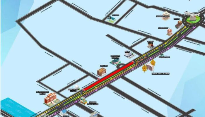 Dishub Kota Malang Terapkan Contra Flow di Jalan Soekarno Hatta Mulai 10 November