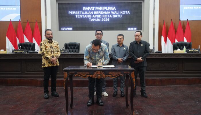 APBD Kota Batu 2026 Disahkan, Belanja Rp 1,016 Triliun Fokus 4 Bidang Utama
