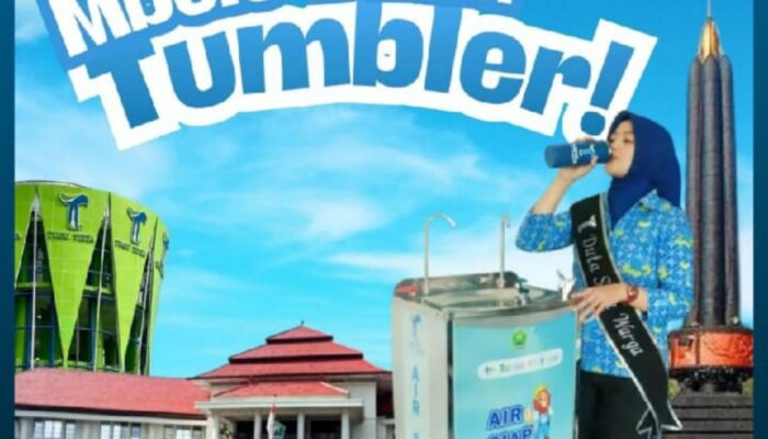 Tinggalkan Air Berplastik, Tugu Tirta Ajak Warga Kota Malang Mbois Bawa Tumbler